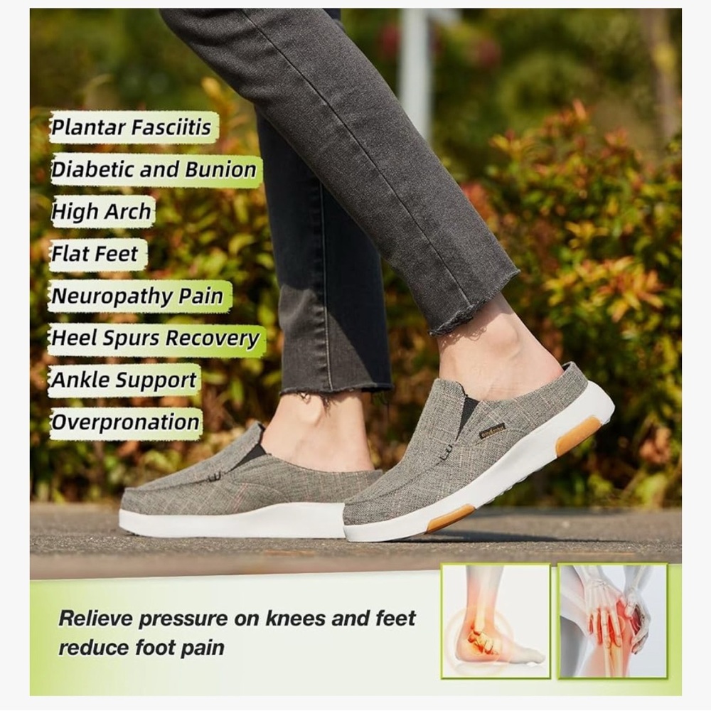 OrthoComfoot Women's Orthopedic Slip-On Loafers Walking Shoes Comfortable Arch - Picture 5 of 16